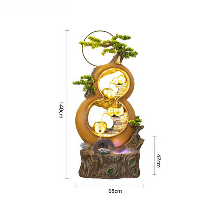 CHENYISHI Gourd Flowing Water Ornaments To Attract Wealth Office Living Room Feng Shui Rockery Water Landscape High-end National Style