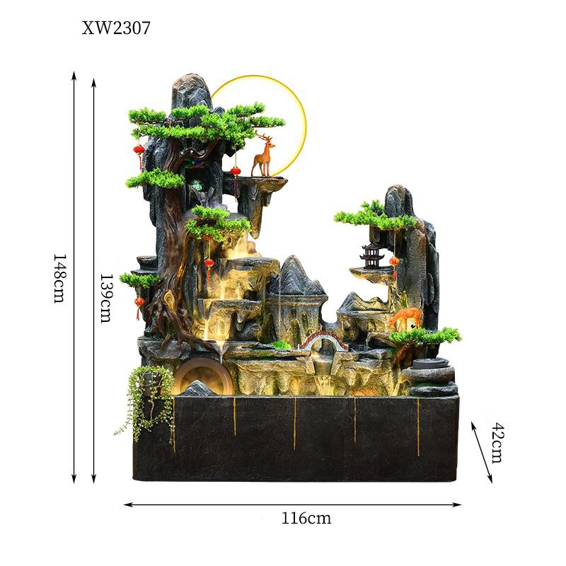 CHENYISHI Rockery Courtyard Water Curtain Fountain Wall Flowing Water Fountain Circulating Water Landscape Fish Tank Decoration