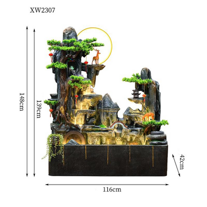 CHENYISHI Rockery Courtyard Water Curtain Fountain Wall Flowing Water Fountain Circulating Water Landscape Fish Tank Decoration
