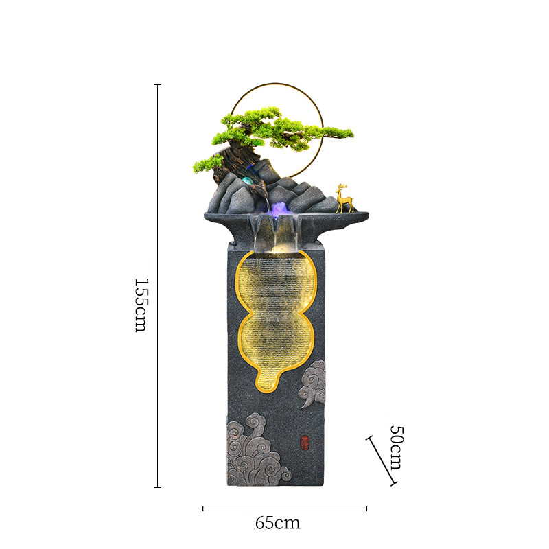 CHENYISHI New Chinese Style Lucky Rockery Fountain Living Room Entrance Water Landscape Decoration Circulating Ornaments