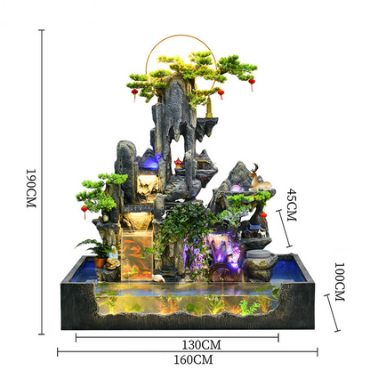 CHENYISHI Large Rockery Flowing Water Floor-to-ceiling Fountain Indoor Entrance Living Room Fortune-making Courtyard Garden Fish Tank