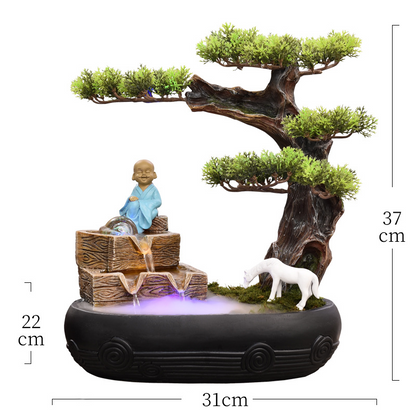 CHENYISHI Wholesale Chinese Style Rockery Flowing Water Fountain Bonsai Indoor Living Room Welcoming Pine Feng Shui Desktop Ornaments