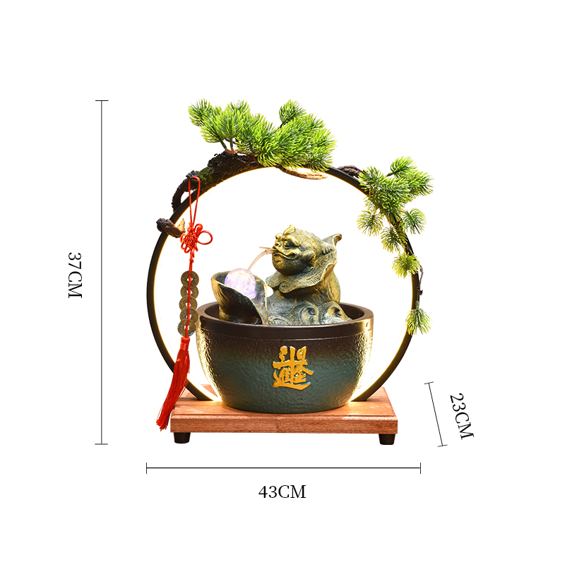 CHENYISHI Pixiu Lucky Ornaments Cornucopia Office Store Humidifier Flowing Water Feng Shui Wheel Opening Gift Flowing Ball Lucky Ornament
