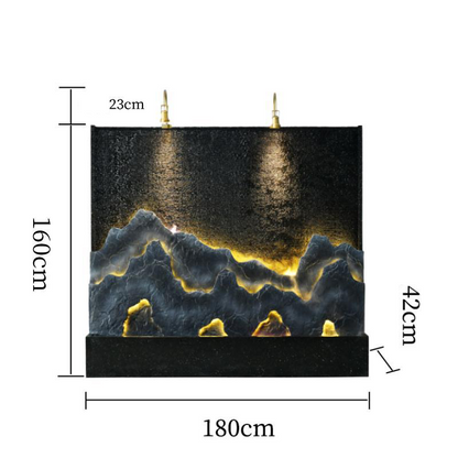 CHENYISHI Large Rockery Flowing Water Fountain Water Curtain Wall Partition Screen Courtyard Fish Pond Hotel Fortune-making Ornament