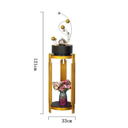 CHENYISHI Indoor Stainless Stele Water Fountain Lucky Light Luxury Flowing Water Ornaments Modern Wrought Iron Desktop Crafts