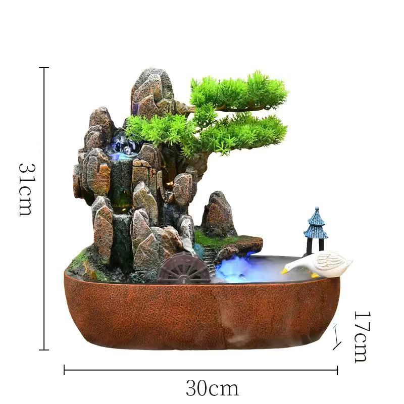 CHENYISHI Wholesale Flowing Water Fountain Rockery Waterscape Ornaments Circulating Water Office Wealth Decoration Housewarming Gift