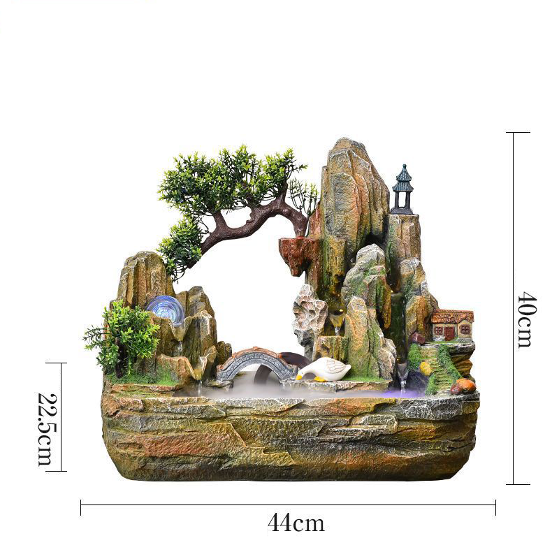 CHENYISHI Rockery Flowing Water Wealth-generating Ornaments Fengshui Wheel Fountain Living Room Entrance Office Decorative Furnished