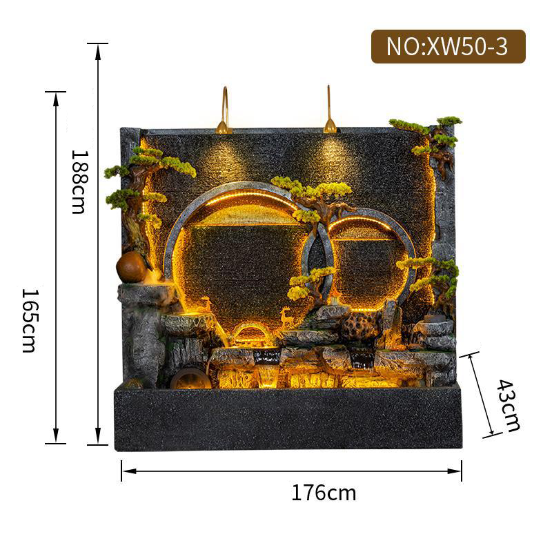 CHENYISHI Water Curtain Wall Flowing Water Entrance Screen Rockery Fountain Outdoor Garden Courtyard Landscaping Fish Pond