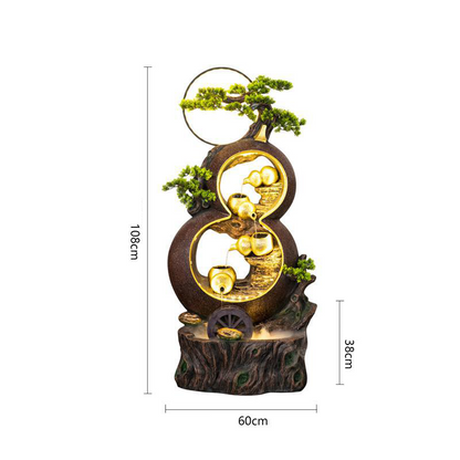 CHENYISHI Gourd Flowing Water Ornaments To Attract Wealth Office Living Room Feng Shui Rockery Water Landscape High-end National Style