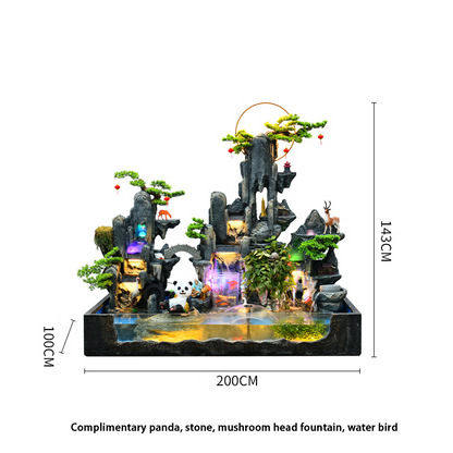 CHENYISHI Large Rockery Flowing Water Floor-to-ceiling Fountain Indoor Entrance Living Room Fortune-making Courtyard Garden Fish Tank