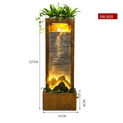 CHENYISHI Water Curtain Wall Floor-standing TV Cabinet Circulation Waterfalls Ornaments Outdoor Statue For Garden Water Feature