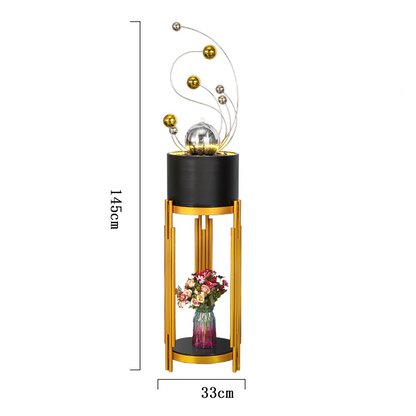 CHENYISHI Indoor Stainless Stele Water Fountain Lucky Light Luxury Flowing Water Ornaments Modern Wrought Iron Desktop Crafts