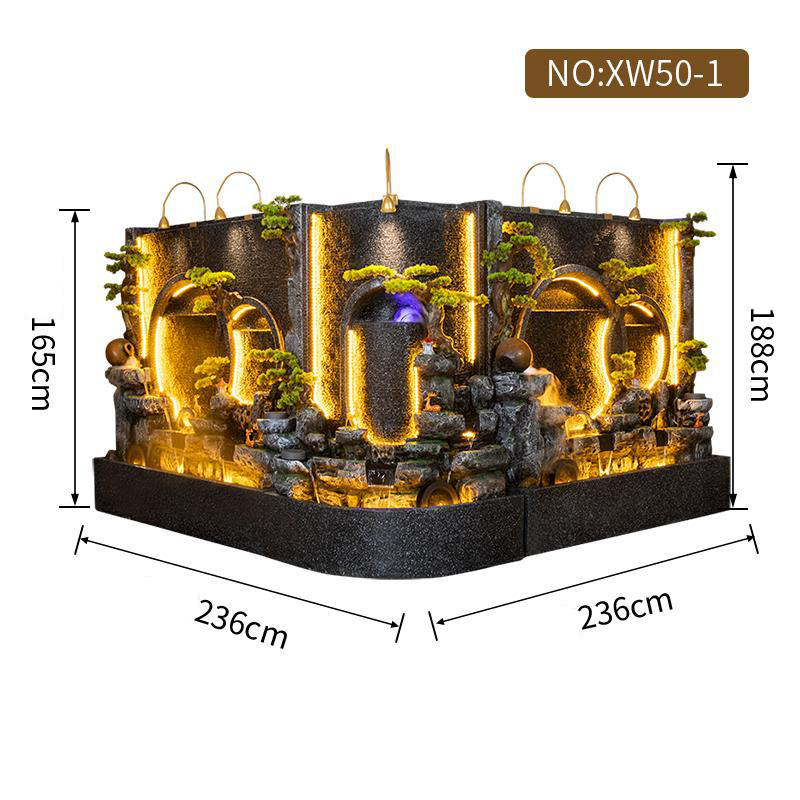 CHENYISHI Water Curtain Wall Flowing Water Entrance Screen Rockery Fountain Outdoor Garden Courtyard Landscaping Fish Pond