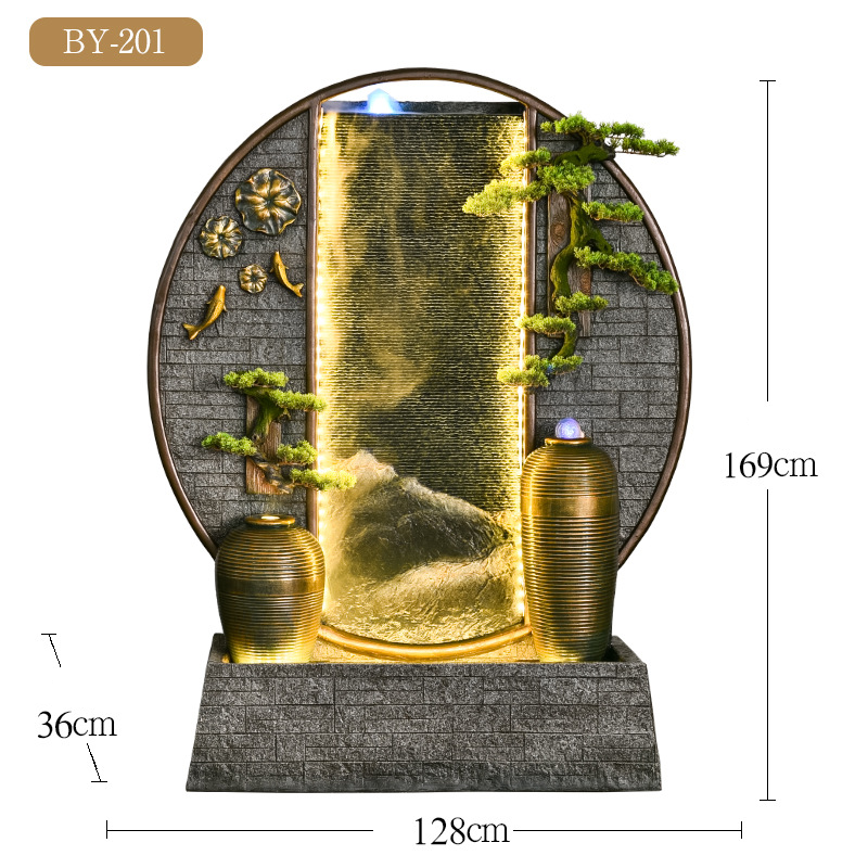CHENYISHI Large Rockery Water Curtain Wall Flowing