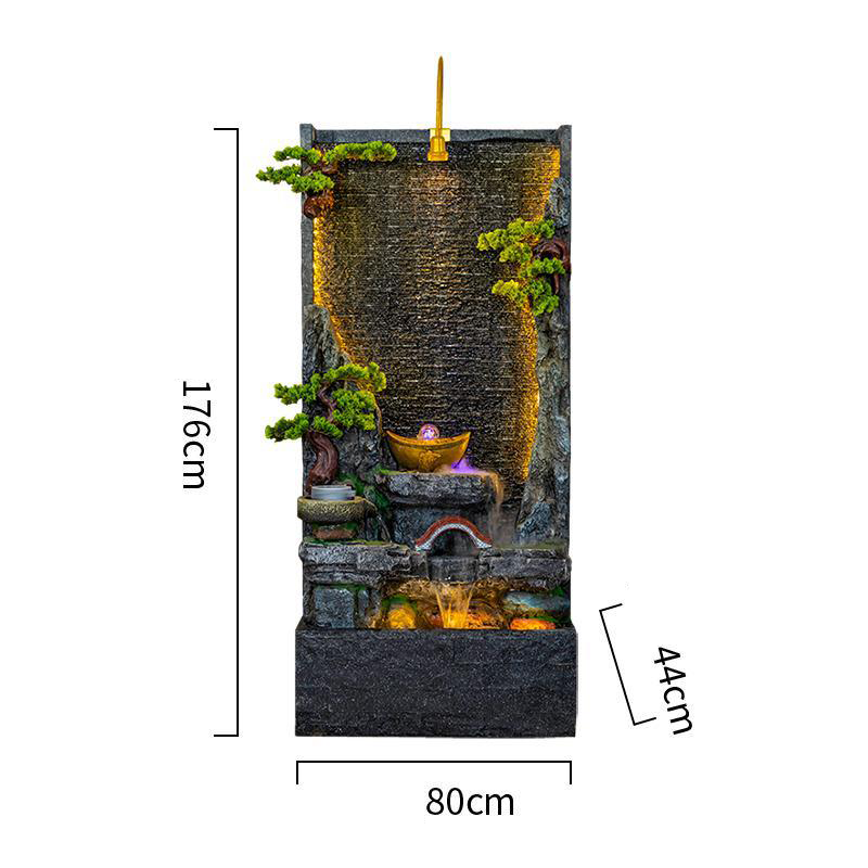 CHENYISHI Water Curtain Wall Rockery Flowing Water Fountain Landscape Water Feature Wall Wealth-promoting Ornaments Home Decor