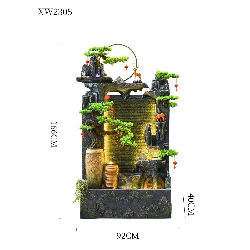 CHENYISHI Rockery Courtyard Water Curtain Fountain Wall Flowing Water Fountain Circulating Water Landscape Fish Tank Decoration