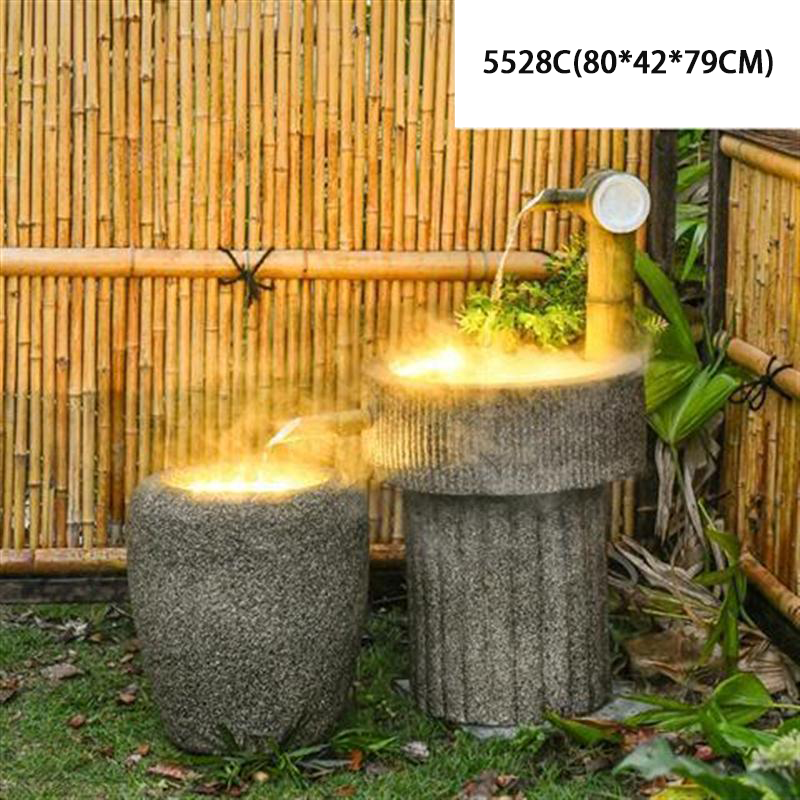 CHENYISHI Feng Shui Wheel Courtyard Rockery Flowing Water Landscape Fountain Ornaments Balcony Fish Pond Landscaping Zen Garden