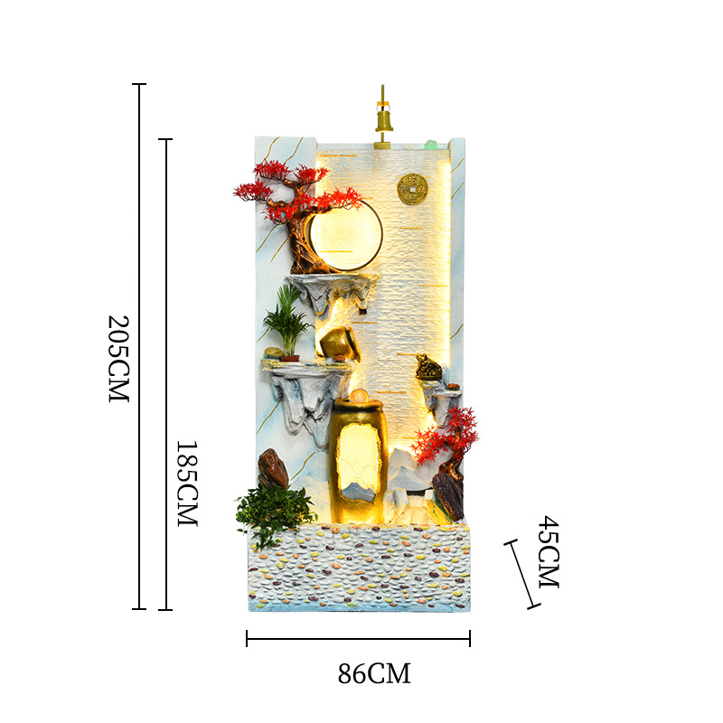 CHENYISHI White Rockery Flowing Water Fountain Living Room Entrance Screen Partition Water Curtain Wall Entry Garden Courtyard Fountain