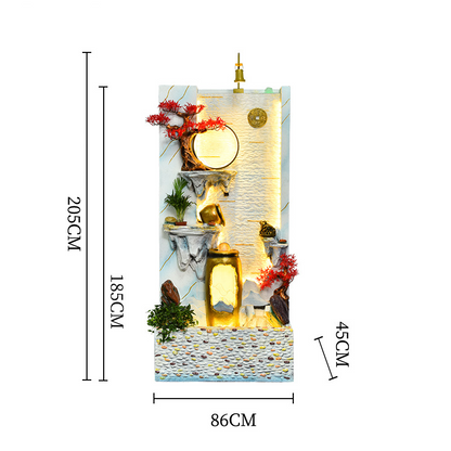 CHENYISHI White Rockery Flowing Water Fountain Living Room Entrance Screen Partition Water Curtain Wall Entry Garden Courtyard Fountain