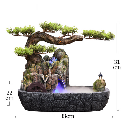 CHENYISHI Wholesale Chinese Style Rockery Flowing Water Fountain Bonsai Indoor Living Room Welcoming Pine Feng Shui Desktop Ornaments