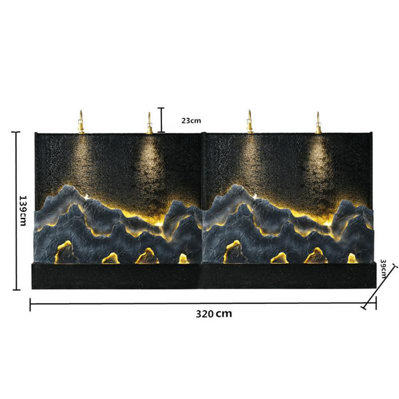 CHENYISHI Large Rockery Flowing Water Fountain Water Curtain Wall Partition Screen Courtyard Fish Pond Hotel Fortune-making Ornament