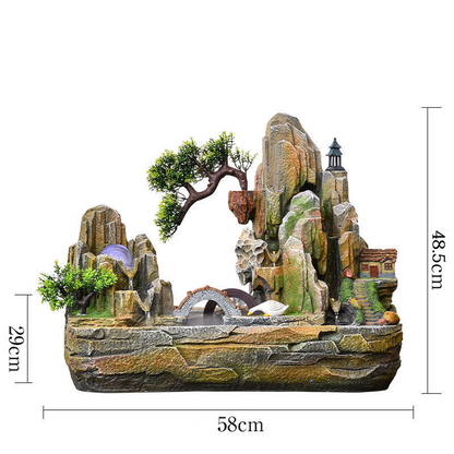 CHENYISHI Rockery Flowing Water Wealth-generating Ornaments Fengshui Wheel Fountain Living Room Entrance Office Decorative Furnished
