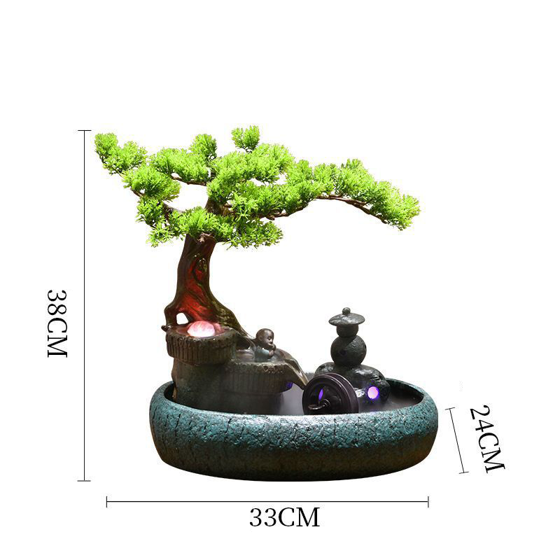 CHENYISHIRockery fountain Flowing Water Ornaments Circulating Water Feature Office Living Room Basin landscape Feng Shui Fortune