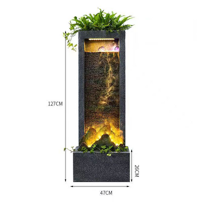 CHENYISHI Large Water Zen Fountain Pool Garden Waterscape B&B Landscaping Balcony Fish Pond Rockery Double-sided Flowing Water Ornaments