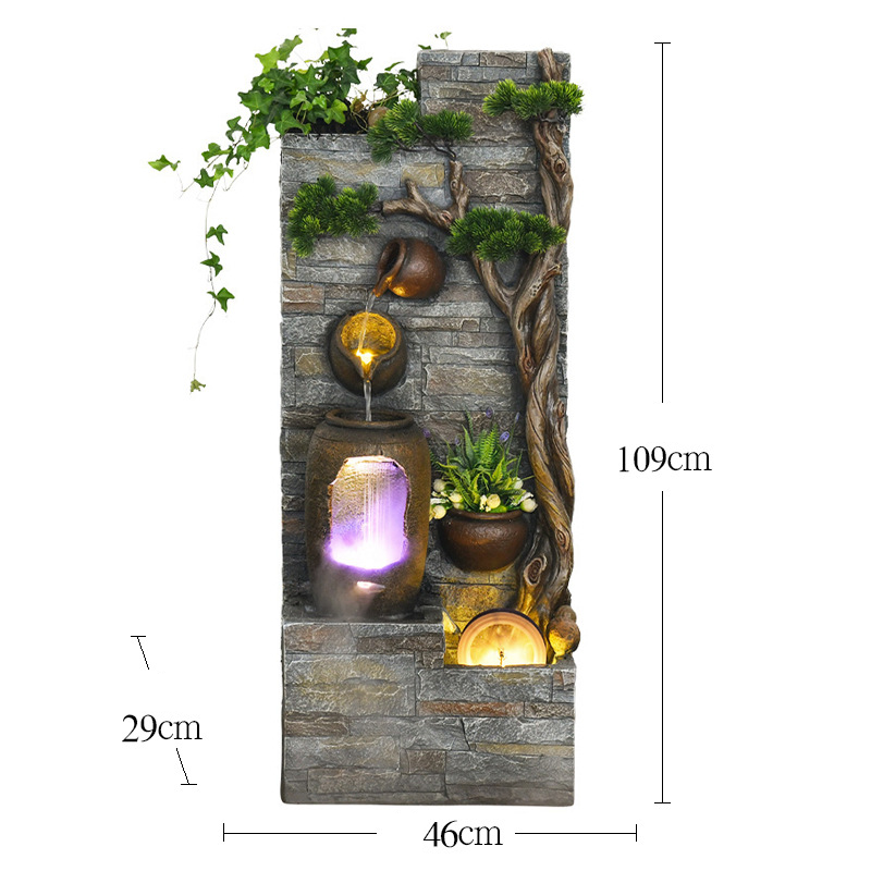 CHENYISHI Large Rockery Water Curtain Wall Flowing
