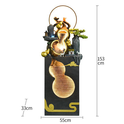 CHENYISHI Gourd Flowing Water Ornaments To Attract Wealth Office Living Room Feng Shui Rockery Water Landscape High-end National Style