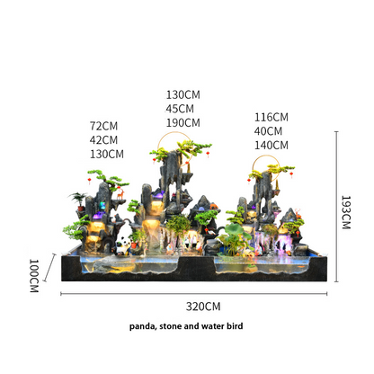 CHENYISHI Large Rockery Flowing Water Floor-to-ceiling Fountain Indoor Entrance Living Room Fortune-making Courtyard Garden Fish Tank