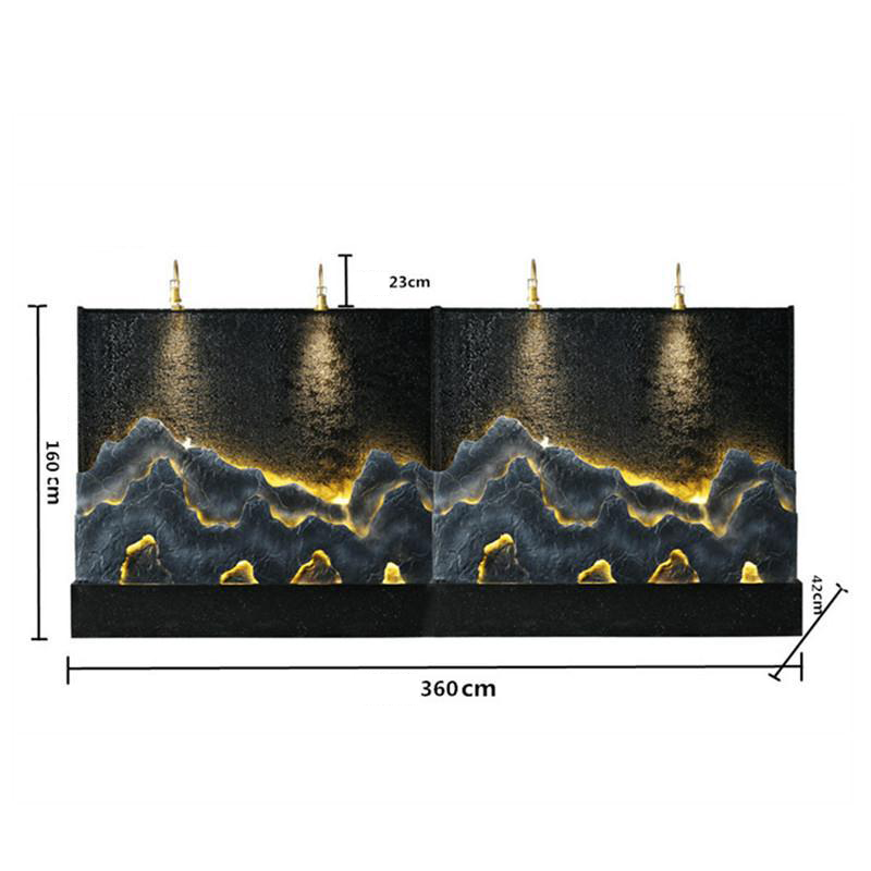 CHENYISHI Large Rockery Flowing Water Fountain Water Curtain Wall Partition Screen Courtyard Fish Pond Hotel Fortune-making Ornament