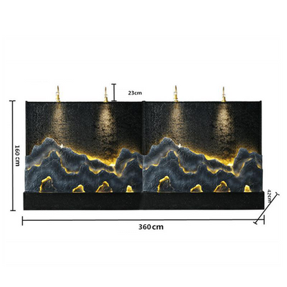 CHENYISHI Large Rockery Flowing Water Fountain Water Curtain Wall Partition Screen Courtyard Fish Pond Hotel Fortune-making Ornament