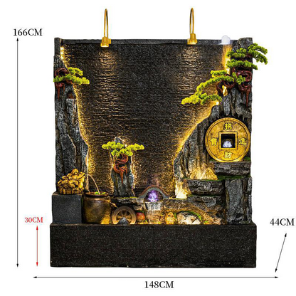 CHENYISHI Water Curtain Wall Rockery Flowing Water Fountain Landscape Water Feature Wall Wealth-promoting Ornaments Home Decor