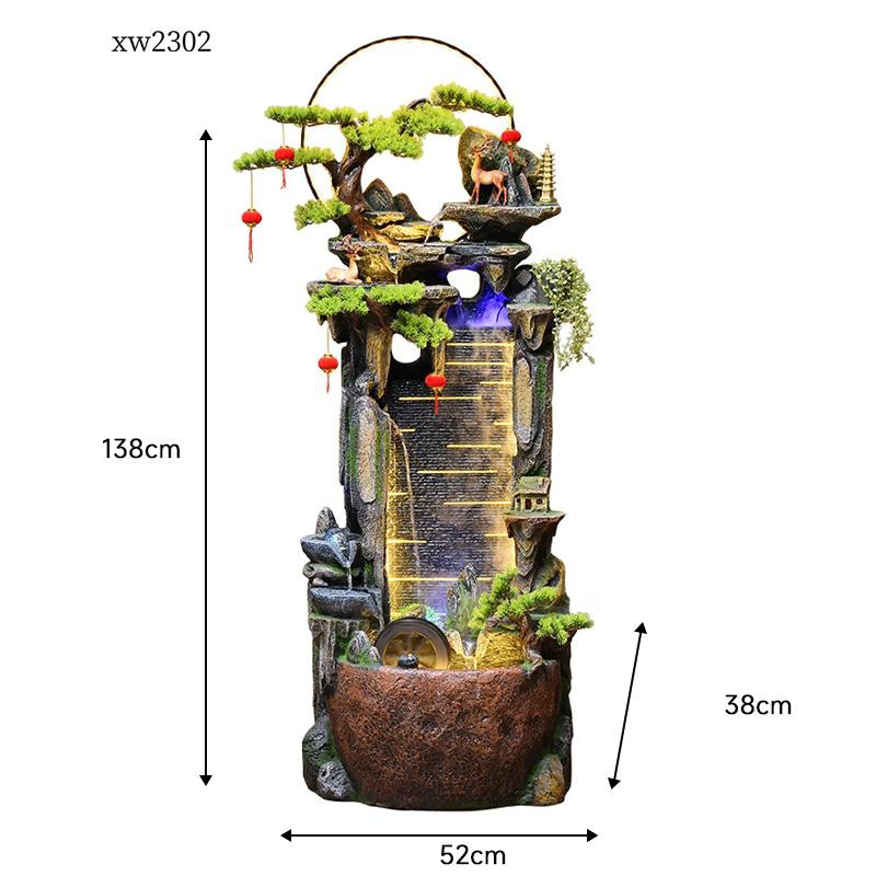 CHENYISHI Rockery Courtyard Water Curtain Fountain Wall Flowing Water Fountain Circulating Water Landscape Fish Tank Decoration