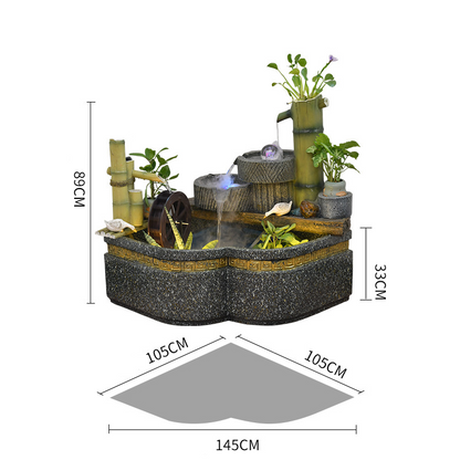 CHENYISHI Rockery Flowing Water Fountain Fish Pond Circulating Water Living Room Balcony Fish Tank Courtyard Fish Pond Company Hotel Decor