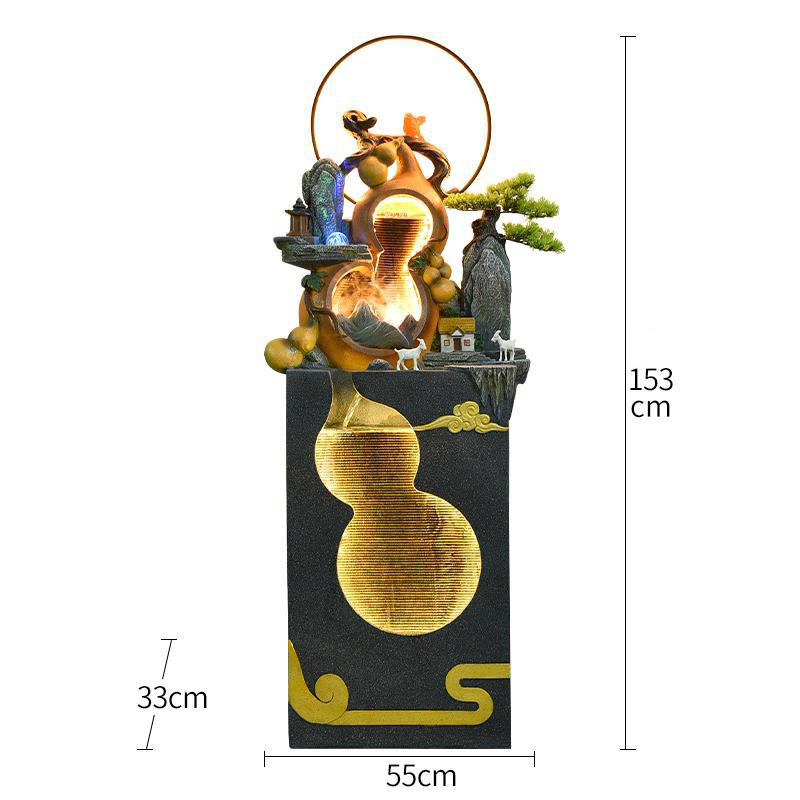 CHENYISHI Gourd Flowing Water Ornaments To Attract Wealth Office Living Room Feng Shui Rockery Water Landscape High-end National Style