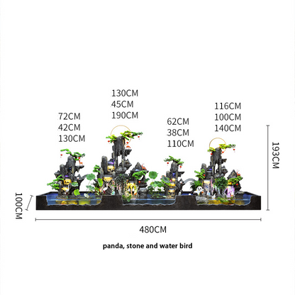 CHENYISHI Large Rockery Flowing Water Floor-to-ceiling Fountain Indoor Entrance Living Room Fortune-making Courtyard Garden Fish Tank