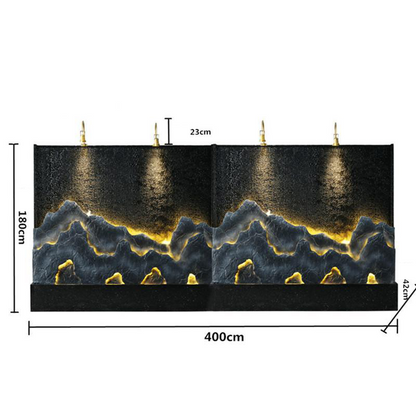 CHENYISHI Large Rockery Flowing Water Fountain Water Curtain Wall Partition Screen Courtyard Fish Pond Hotel Fortune-making Ornament