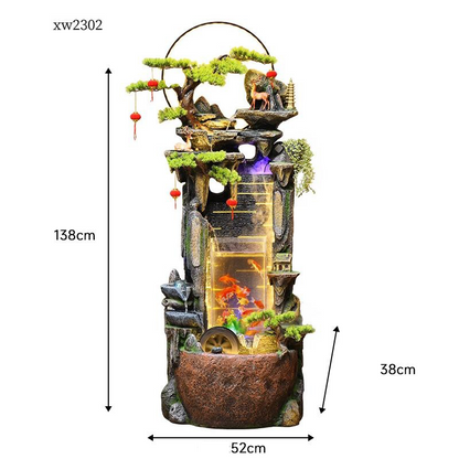 CHENYISHI Rockery Courtyard Water Curtain Fountain Wall Flowing Water Fountain Circulating Water Landscape Fish Tank Decoration