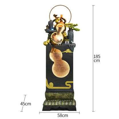 CHENYISHI Gourd Flowing Water Ornaments To Attract Wealth Office Living Room Feng Shui Rockery Water Landscape High-end National Style