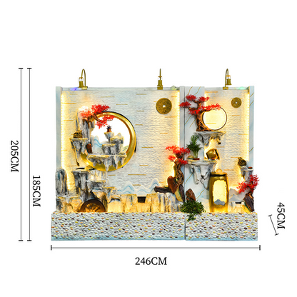 CHENYISHI White Rockery Flowing Water Fountain Living Room Entrance Screen Partition Water Curtain Wall Entry Garden Courtyard Fountain