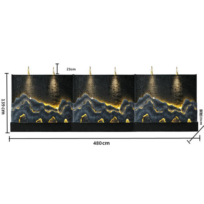 CHENYISHI Large Rockery Flowing Water Fountain Water Curtain Wall Partition Screen Courtyard Fish Pond Hotel Fortune-making Ornament
