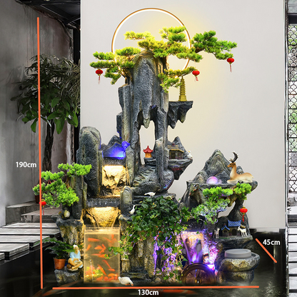CHENYISHI Large Rockery Flowing Water Floor-to-ceiling Fountain Indoor Entrance Living Room Fortune-making Courtyard Garden Fish Tank