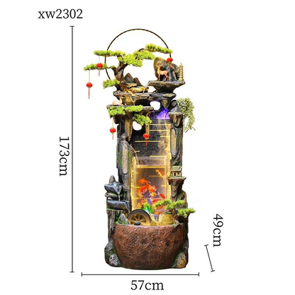 CHENYISHI Rockery Courtyard Water Curtain Fountain Wall Flowing Water Fountain Circulating Water Landscape Fish Tank Decoration