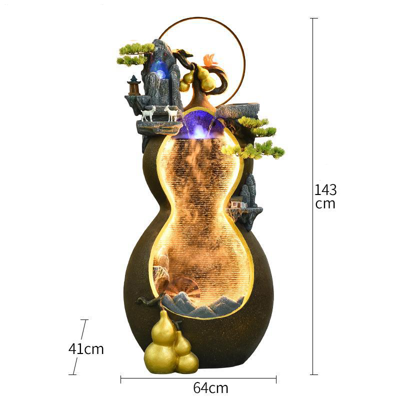 CHENYISHI Gourd Flowing Water Ornaments To Attract Wealth Office Living Room Feng Shui Rockery Water Landscape High-end National Style