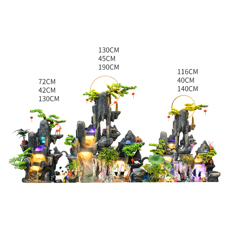 CHENYISHI Large Rockery Flowing Water Floor-to-ceiling Fountain Indoor Entrance Living Room Fortune-making Courtyard Garden Fish Tank