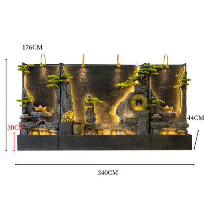 CHENYISHI Water Curtain Wall Rockery Flowing Water Fountain Landscape Water Feature Wall Wealth-promoting Ornaments Home Decor