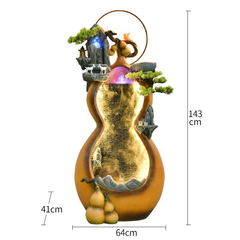 CHENYISHI Gourd Flowing Water Ornaments To Attract Wealth Office Living Room Feng Shui Rockery Water Landscape High-end National Style