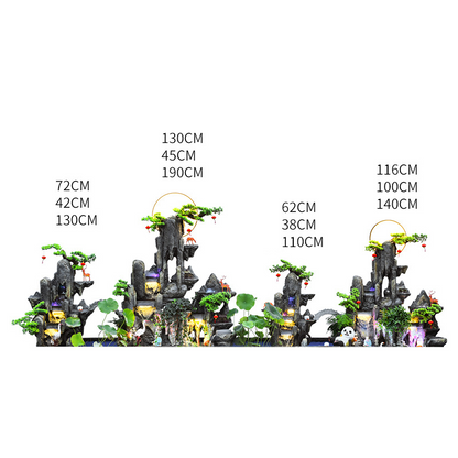 CHENYISHI Large Rockery Flowing Water Floor-to-ceiling Fountain Indoor Entrance Living Room Fortune-making Courtyard Garden Fish Tank